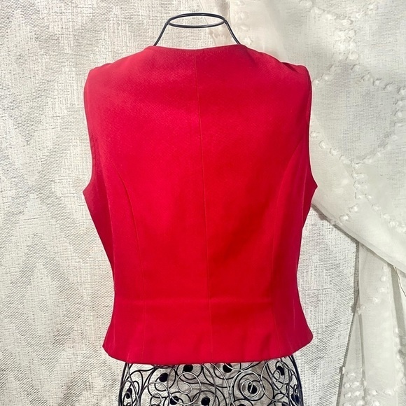 Y2K Cache red animal print zip up vest size M - Picture 4 of 9